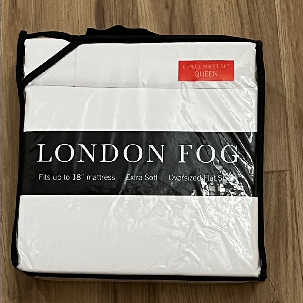 London Fog Classic White Queen Sheet Set